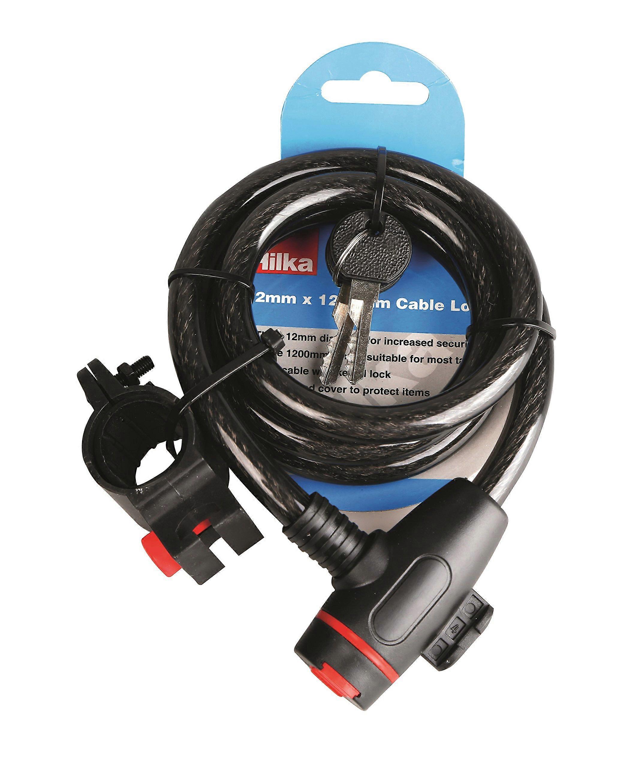 Tools 89502008 Switched Cable Lock 12mm x 1200mm Black