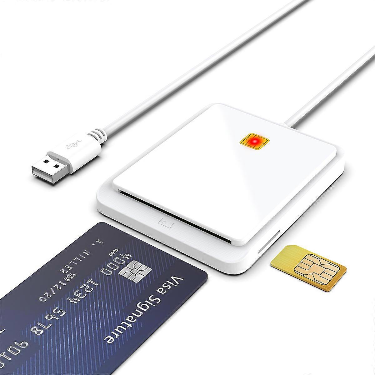Smart Card-läsare, USB Smart Card Access Reader - CAC-läsare, universell bärbar för frågor om överföring via bankomat online