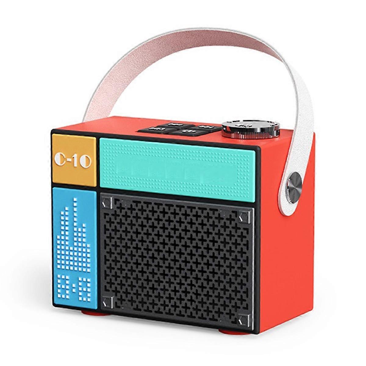 Enceinte Bluetooth portable rechargeable sans fil rouge
