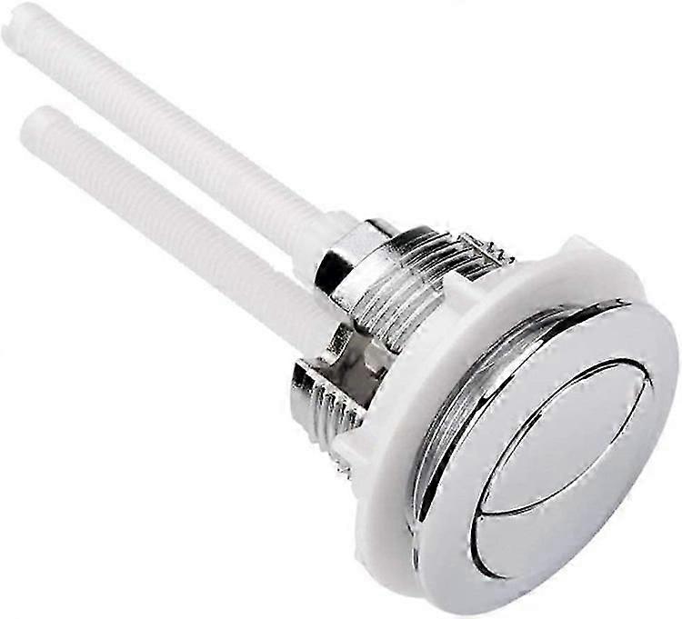 2 Pieces Toilet Push Buttons Dual Flush Knob 38mm Standard Chrome Silver Plated WC Cistern Knobs