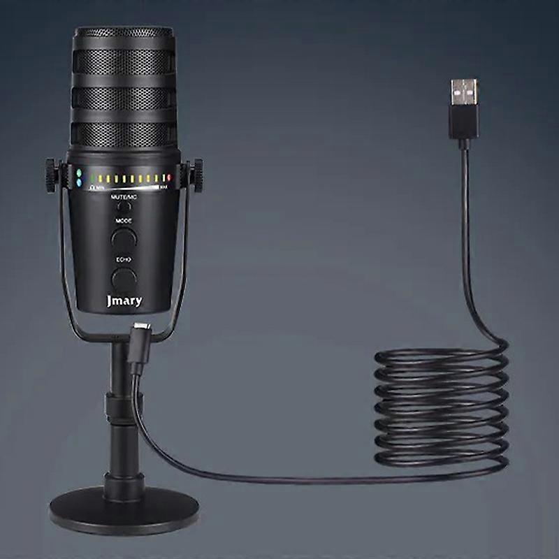 JMARY MC-PW12 USB Mic 360 Degree Rotating Zero Latency Desktop Microphone