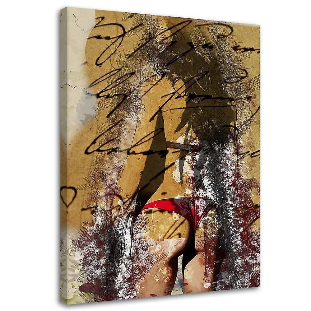 Lienzo, Mujer en bikini vintage - 60x90