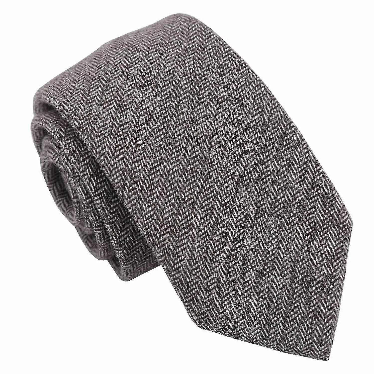 Brown Herringbone Tie