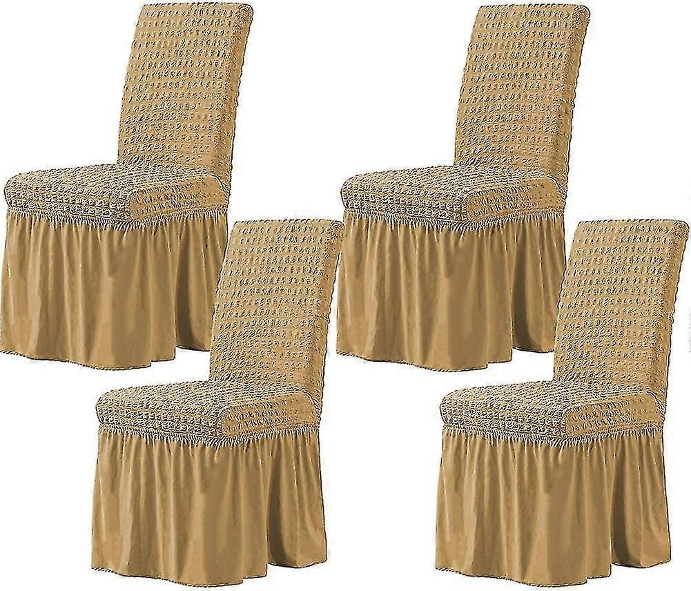 ストレッチユニバーサルイージーフィットダイニングチェアカバーカバースカート付