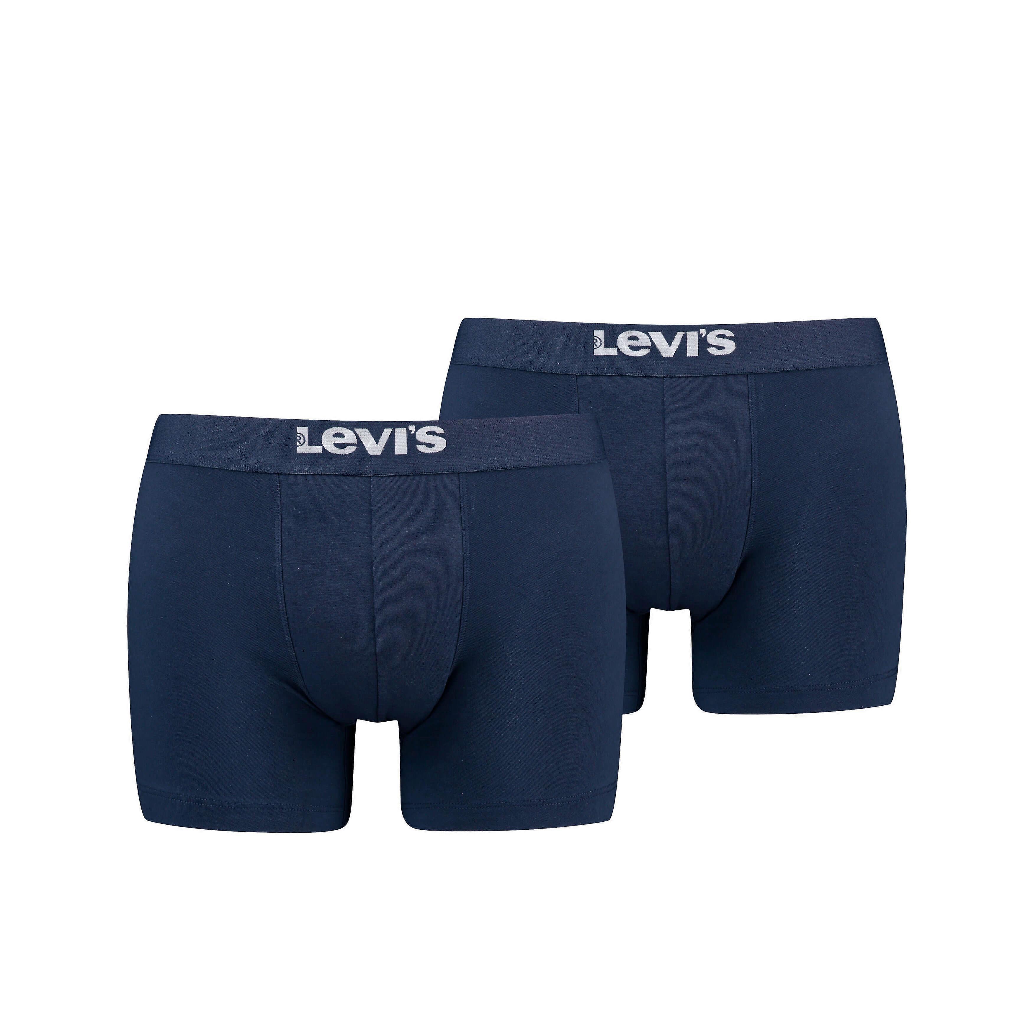 Levi's 2 Pack Solid Organic Cotton Boxer Briefs -  Navy
