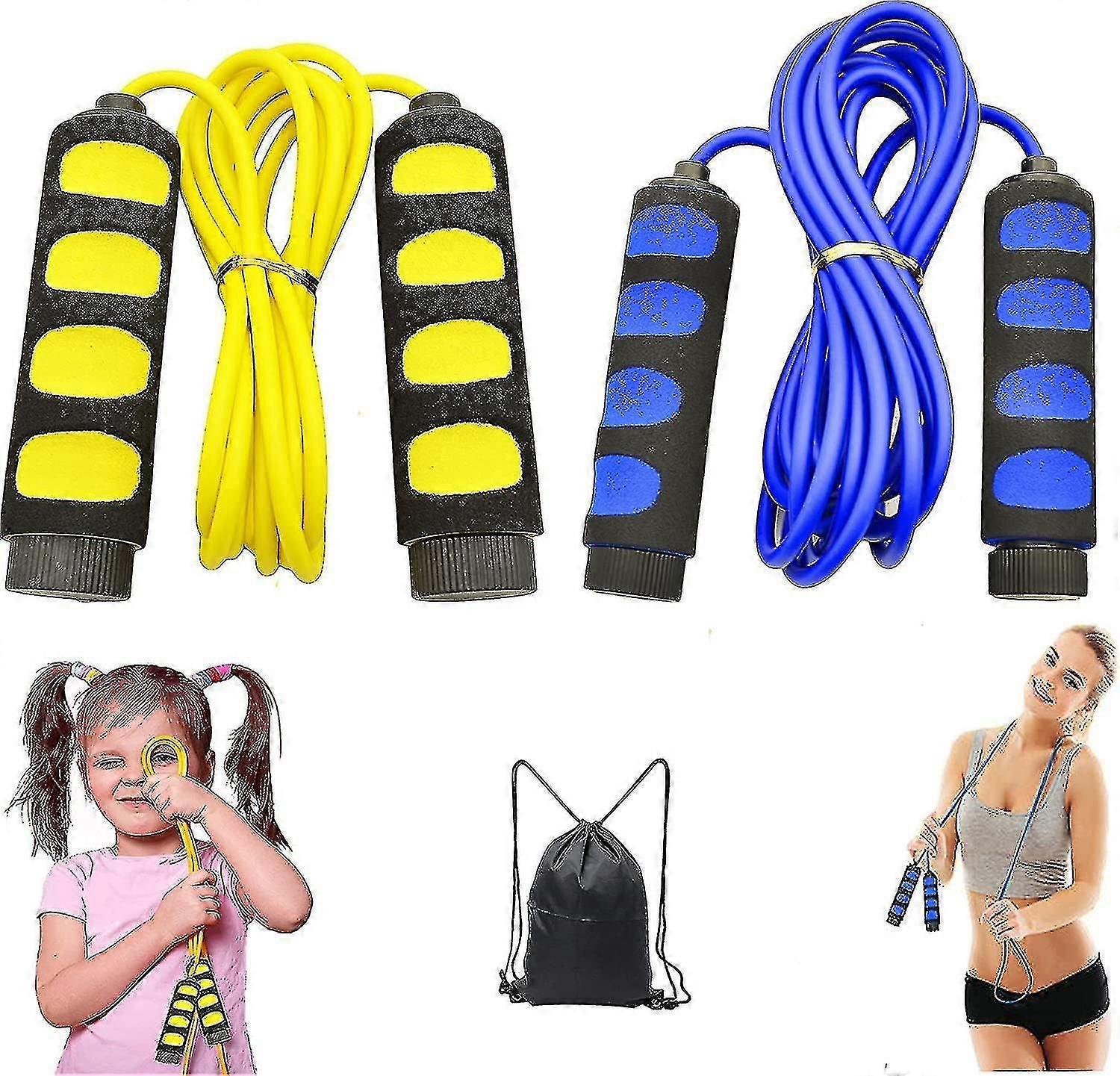 Springseil, Springseile für Kinder, 2er-Pack leichte Springseile für Kinder