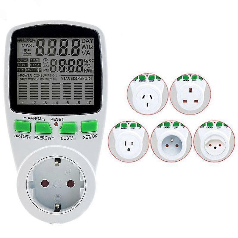 Wattmeter Energy Meter Power Metering, Billing Sockets Electricity Meter Sockets