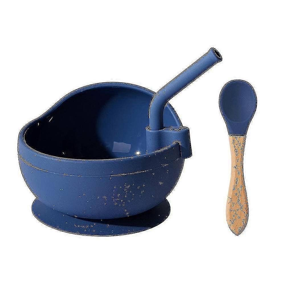 Silic Bowl Set With Straw 's Spoon Tableware