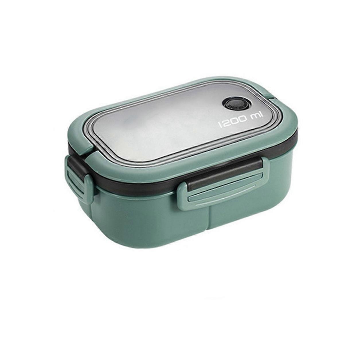 Cute Lunch Box Portable Compartments Microwave Bento Lunch Box Green