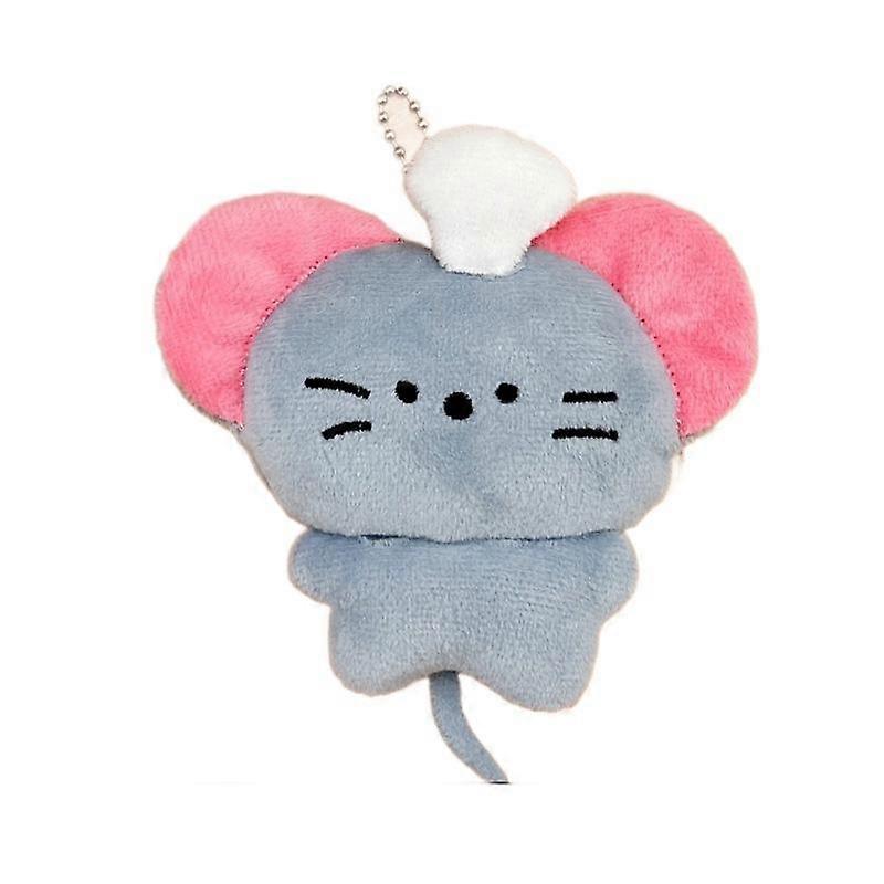Cute Cartoon Plush Greedy Mouse Doll Keychain Plush Keyring Cartoon Bag Pendant Charms Backpack Ornament Accessories Gifts