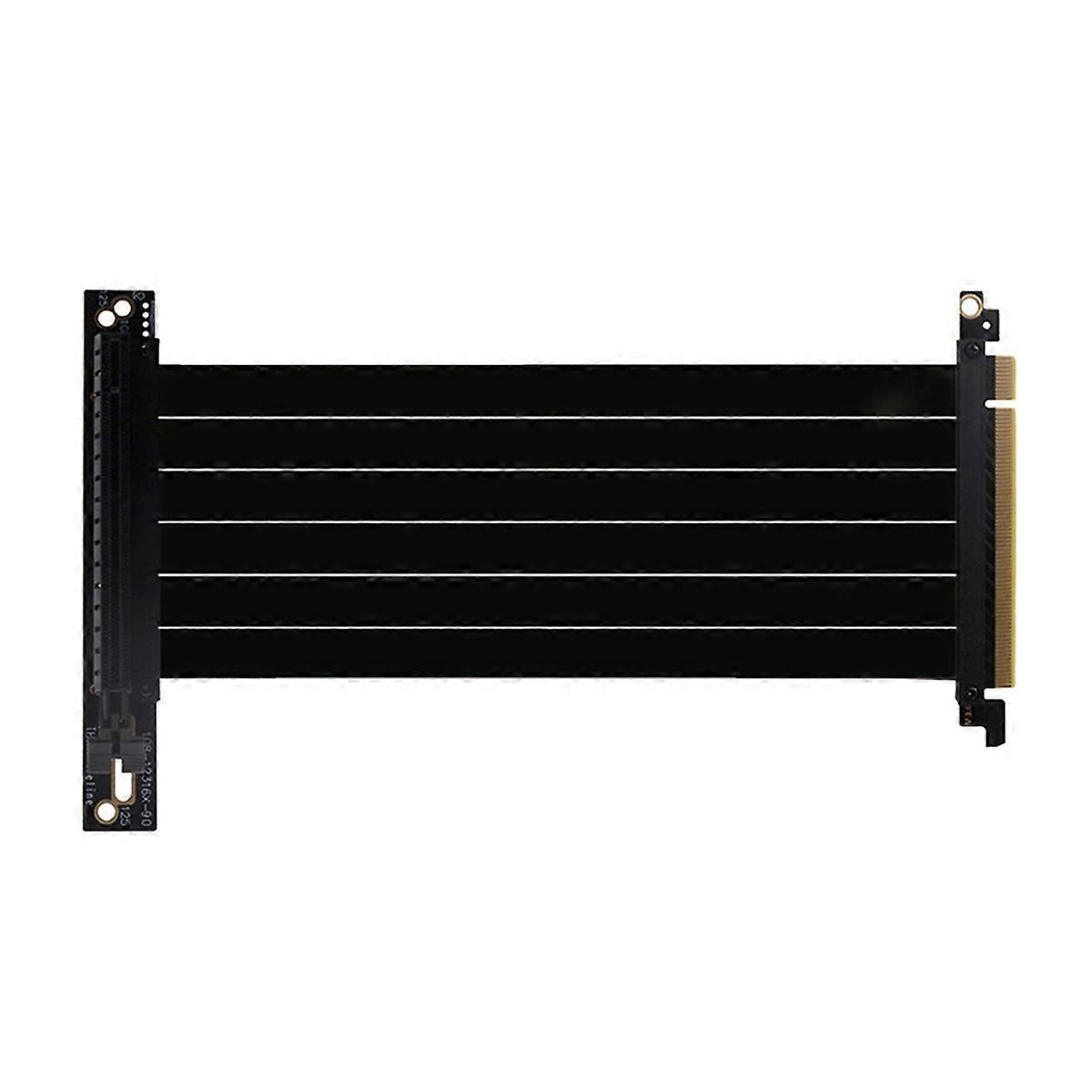 PCI-E 3.0 16X 90 Degree PCI-E Graphics Card Extension Cable Network Card Adapter, Full Speed and Sta