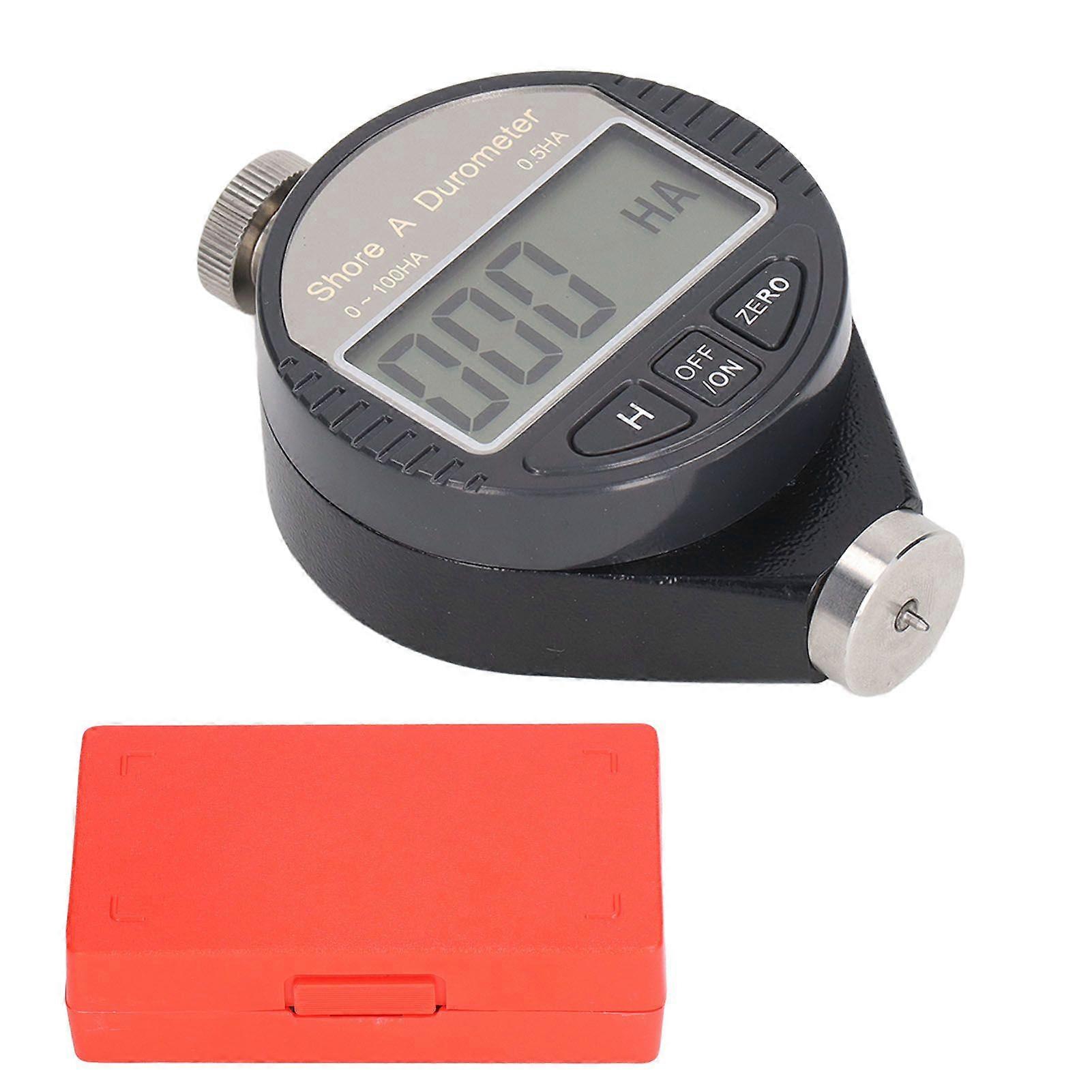Digital Hardness Tester Portable Durometer Wide Measuring Range Hardness Test Meter for Leather Rubber