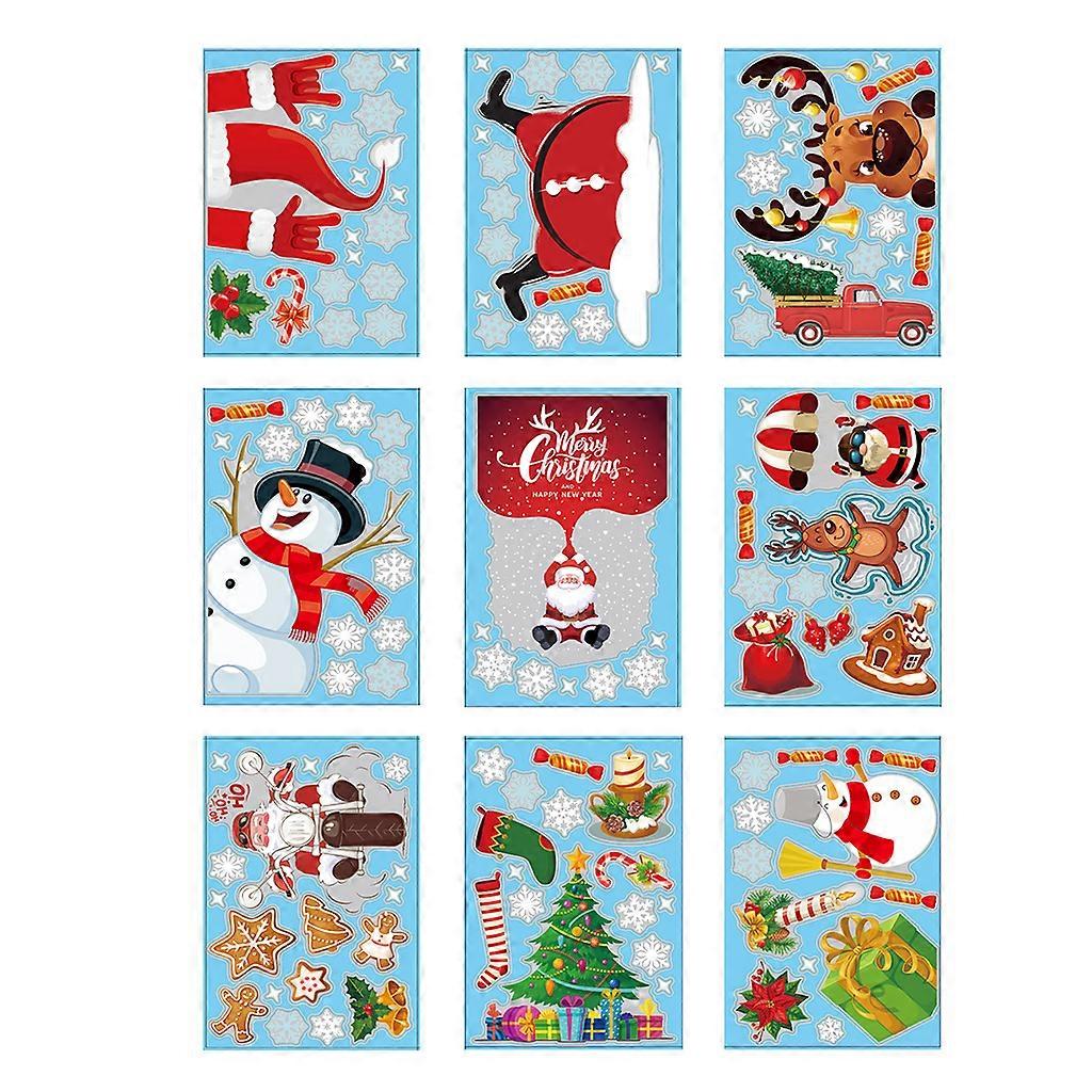 11.8in Length Window Clings Gnome Window Decals Merry Christmas Static Decal High Quality Materials Easily Take It off