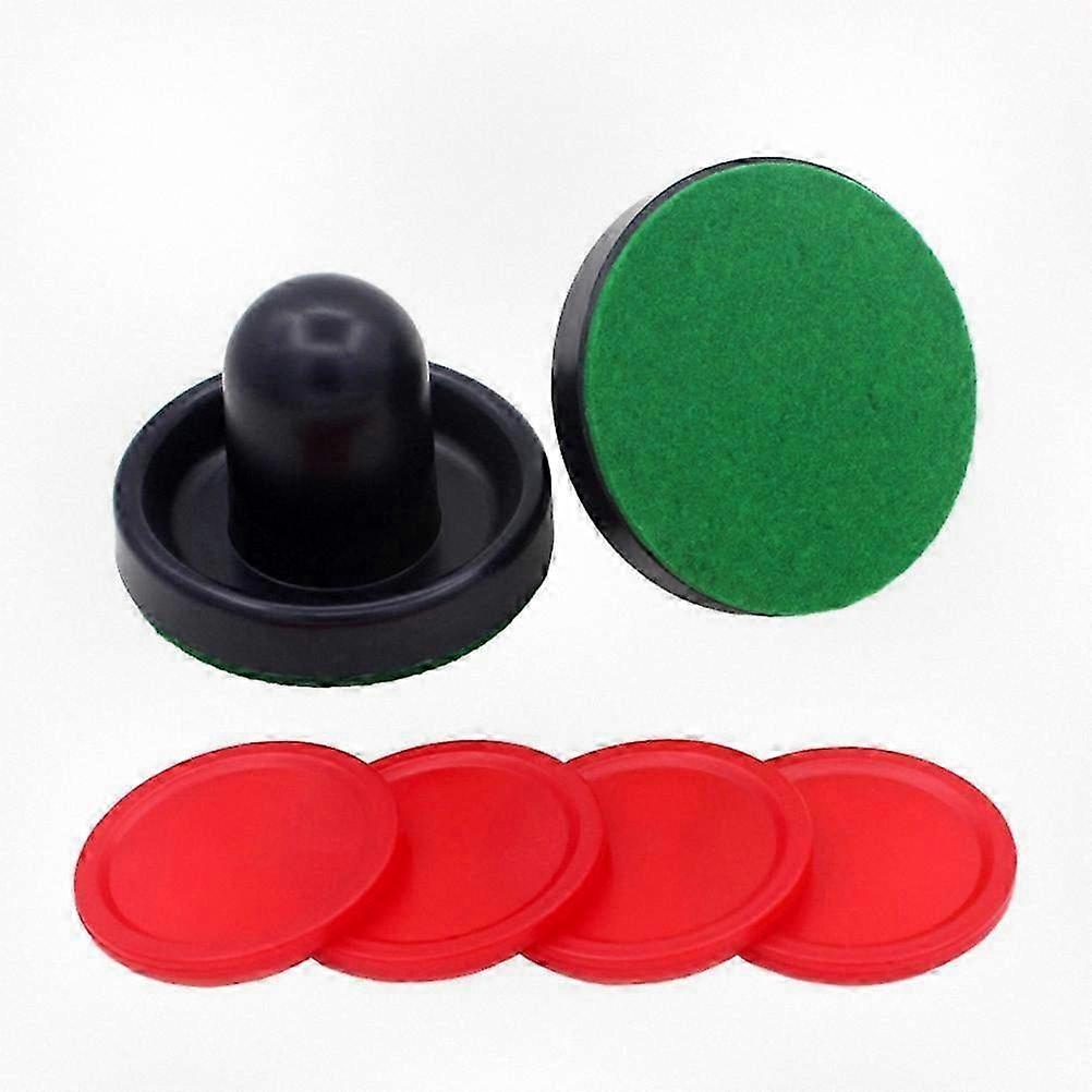 8PCS 76MM Replacement Air Hockey Pushers and Pucks Set for Game Tables, Goalie Header Kit, Sports Accessories (Dark Blue)