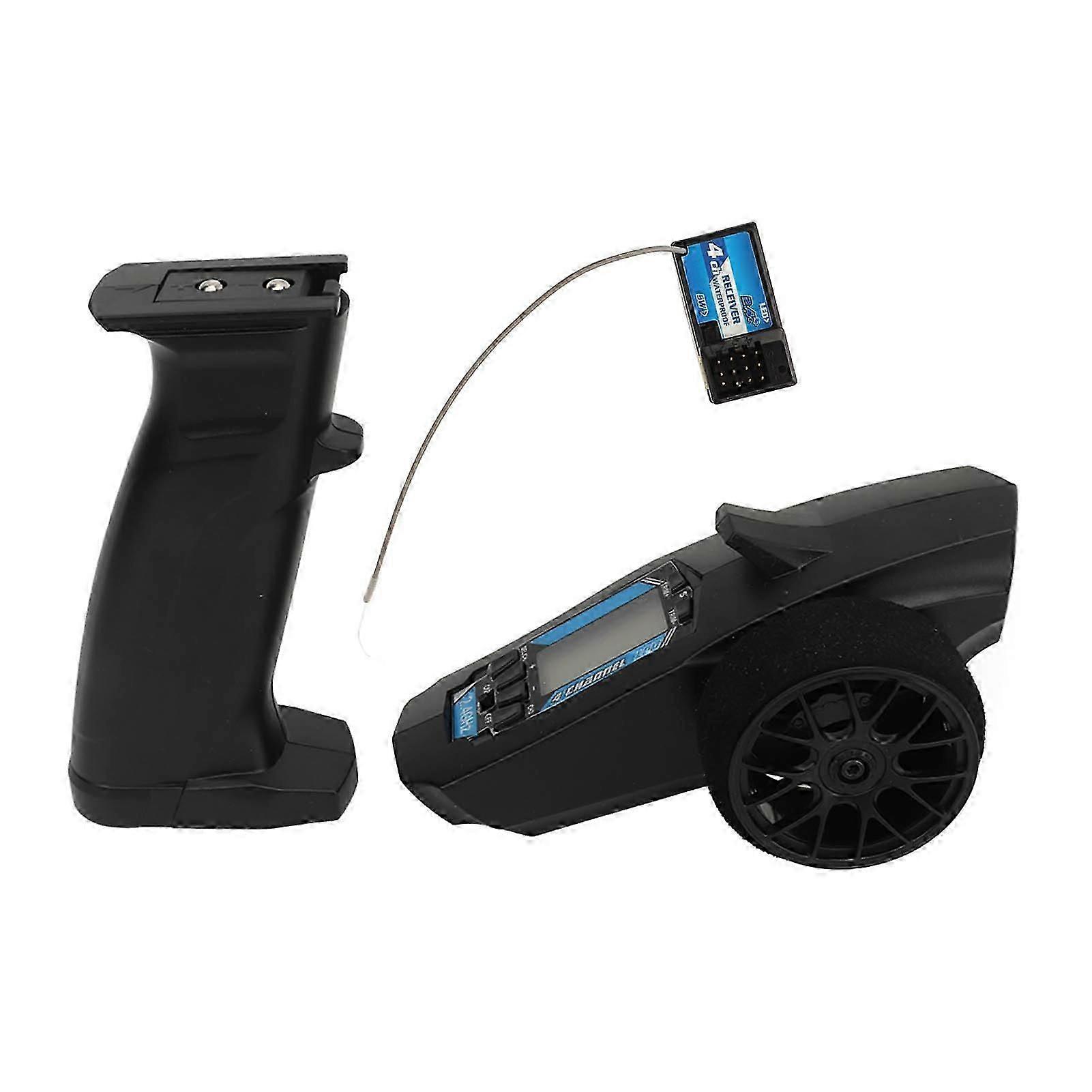 2.4G 4CH RC Remote and Receiver Controller LCD Display RC Car Controller with Waterproof Radio Transmitter for RC Car Boat