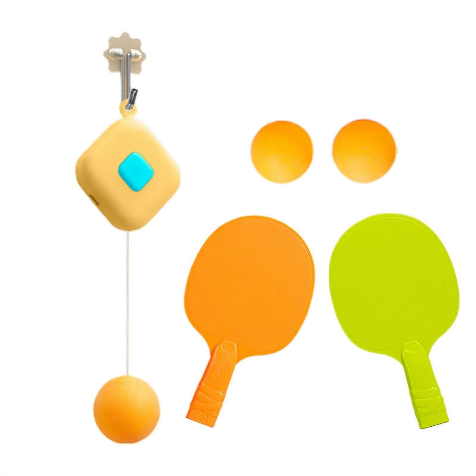 Indoor Table Tennis Practice Trainer Ping Pong Paddle Set with Bats and Balls