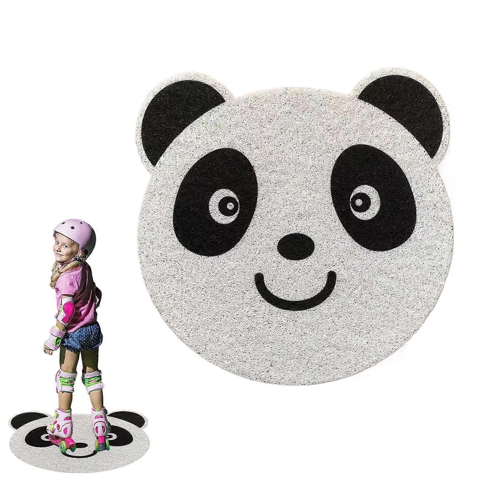 Exercise Mat – Non-Slip Cartoon Roller Skate Mat for Kitchen and Living Room – Panda Design, Easy to Clean, 60x40 cm