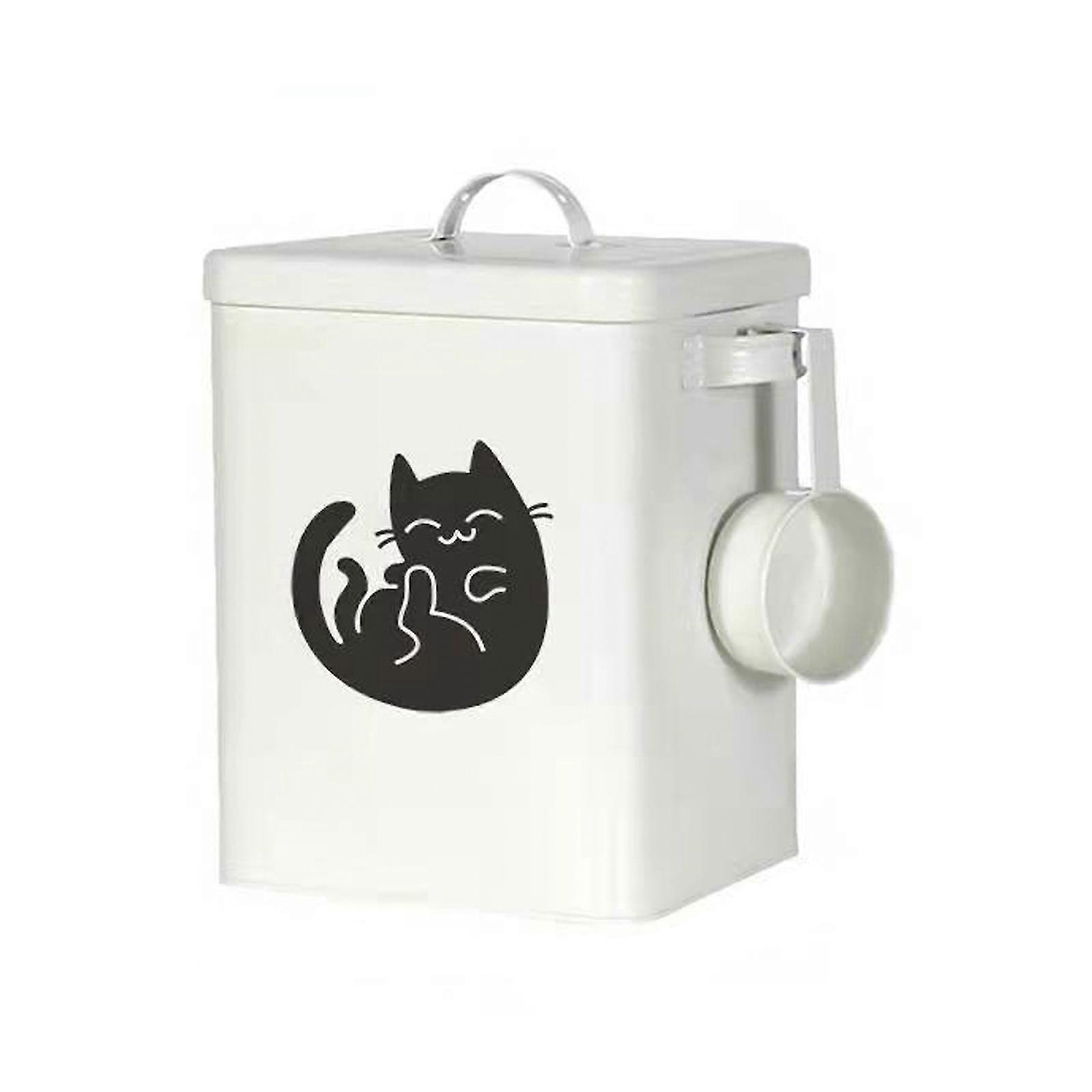 Farmhouse Style Food Storage Container for Pets, Includes Lid and Dry Food Scoop, Ideal for Dog and Cat Owners