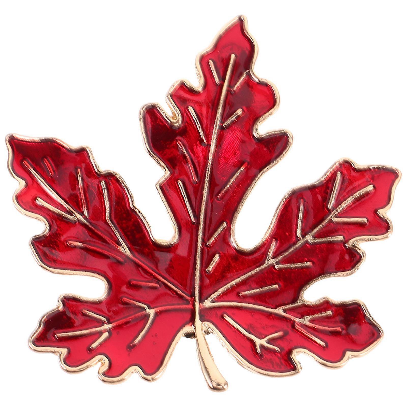 Brooch Pin with Maple Leaf Theme, Securely to Fabrics for Style
