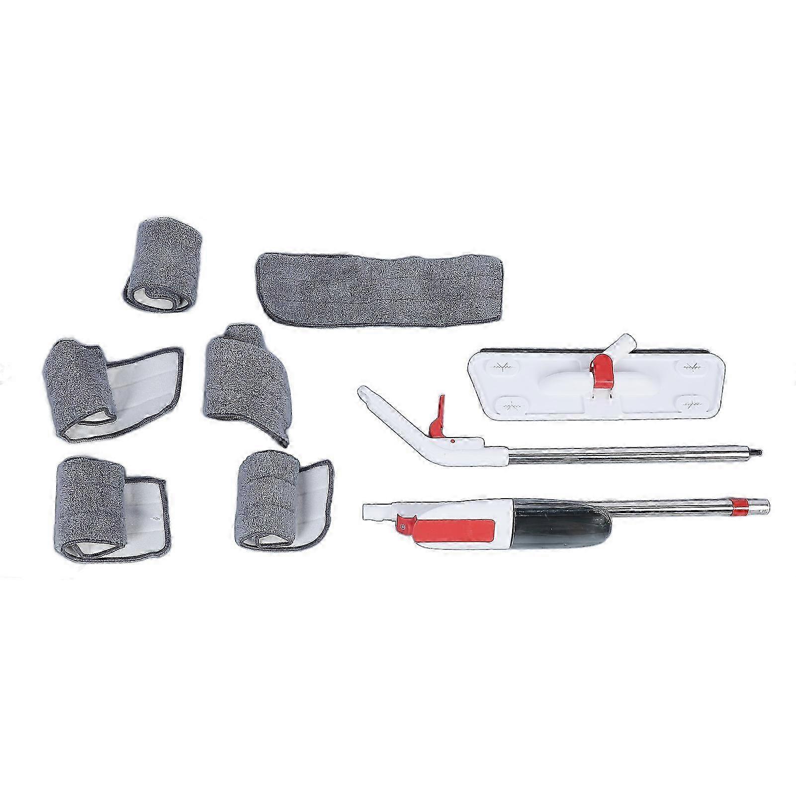 Spray Floor Cleaning Rotatable PP PET Stainless Steel Dry Wet Flat Mop with 6 Microfiber Pads for Home 2025