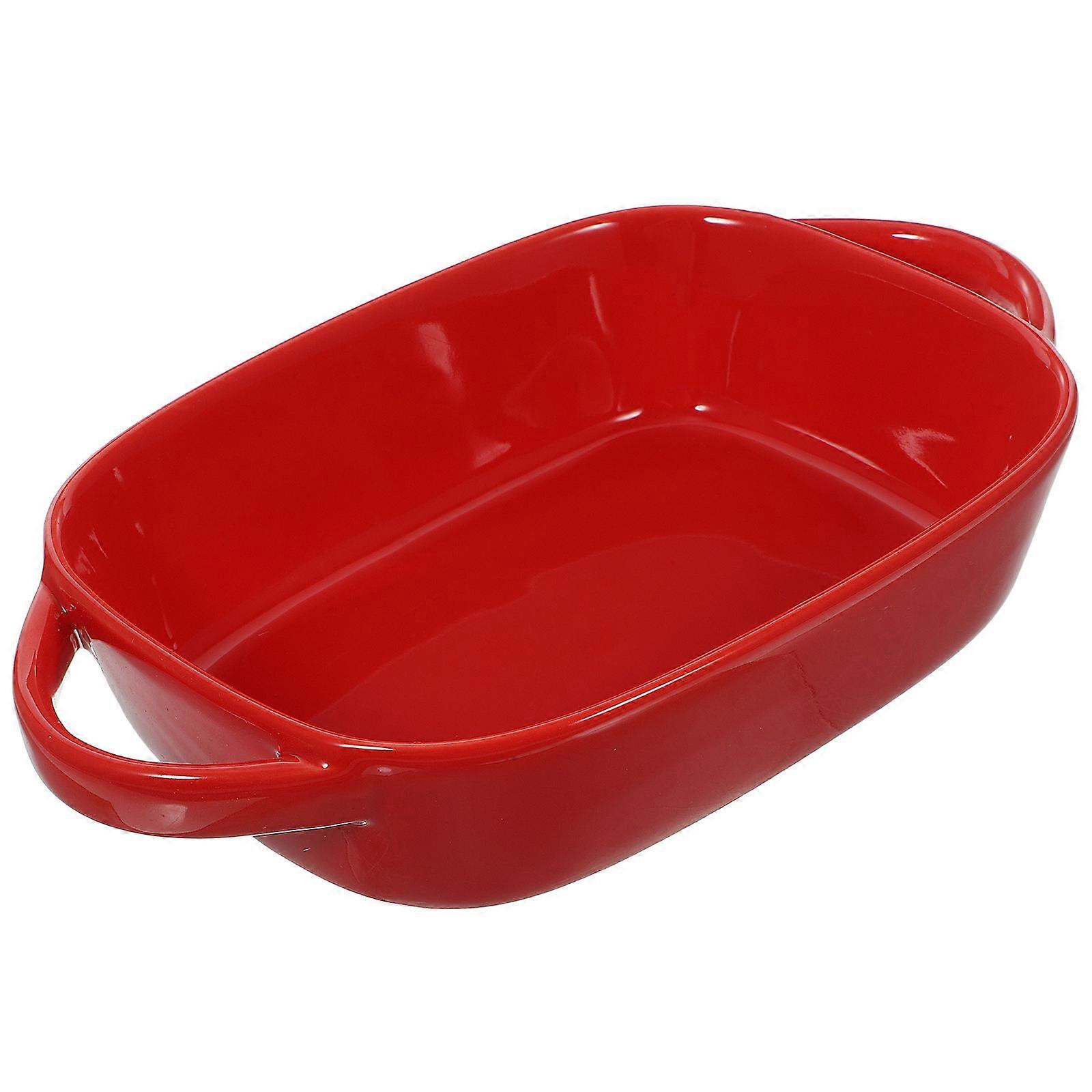 The **Double Handle Ceramic Baking Dish Roasting Bowl** is a versatile and elegant kitchen essential designed for both functionality and style.