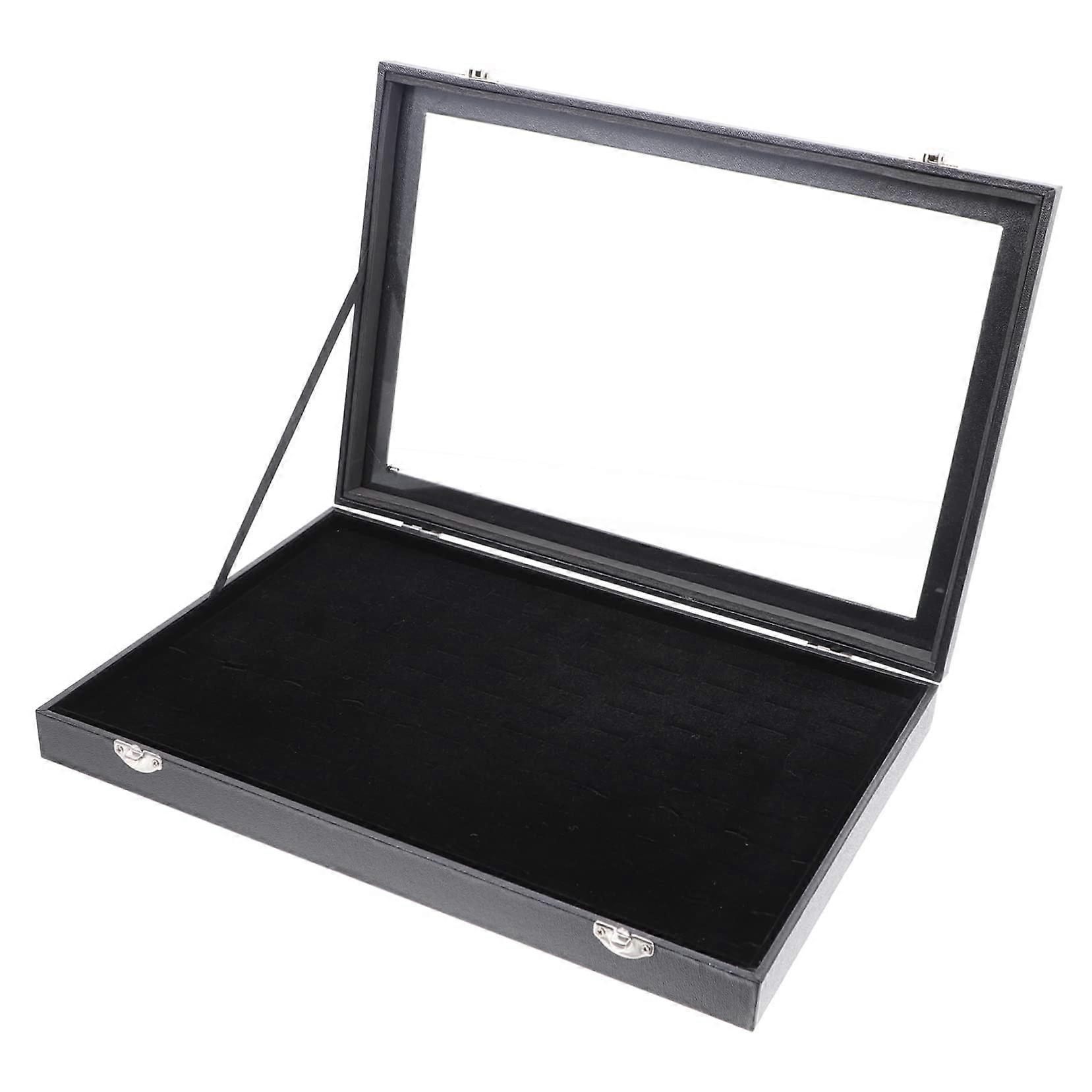 Ring Organizer Box with Compartments for Jewelry Storage, Home and Retail Use, Velvet Lined, Compact Design