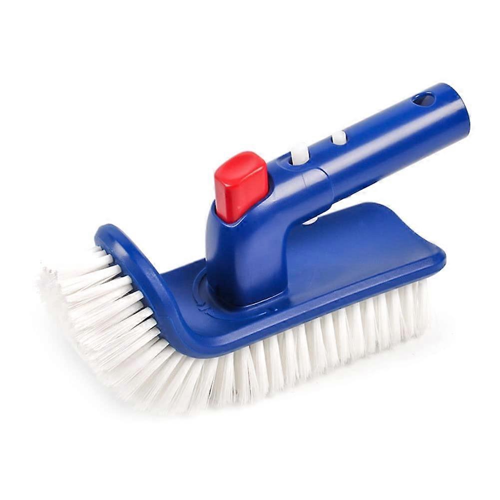 Rotating hand scrub brush for steps and corners, for pool, spa, bathroom, kitchen