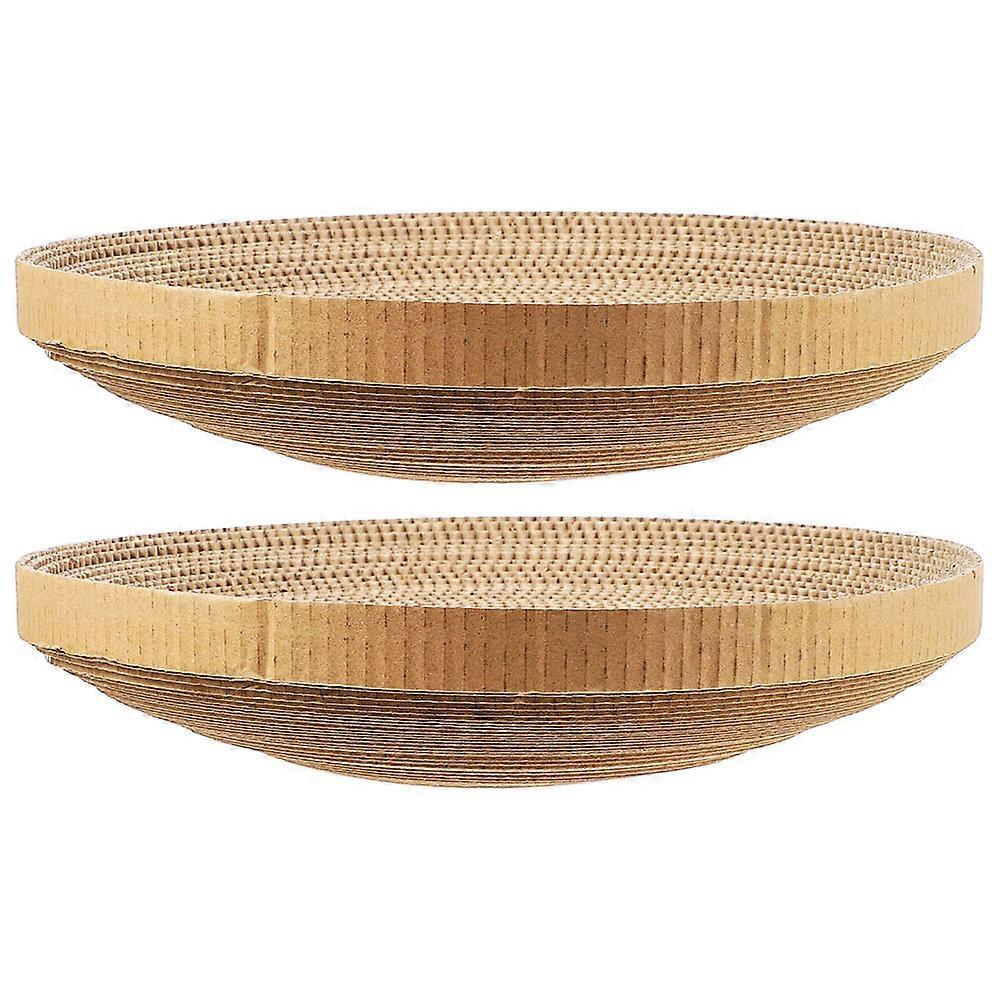2pcs Cat Scratcher Replacement Pads Made from Recycled Corrugated Cardboard Durable Scratch Pad