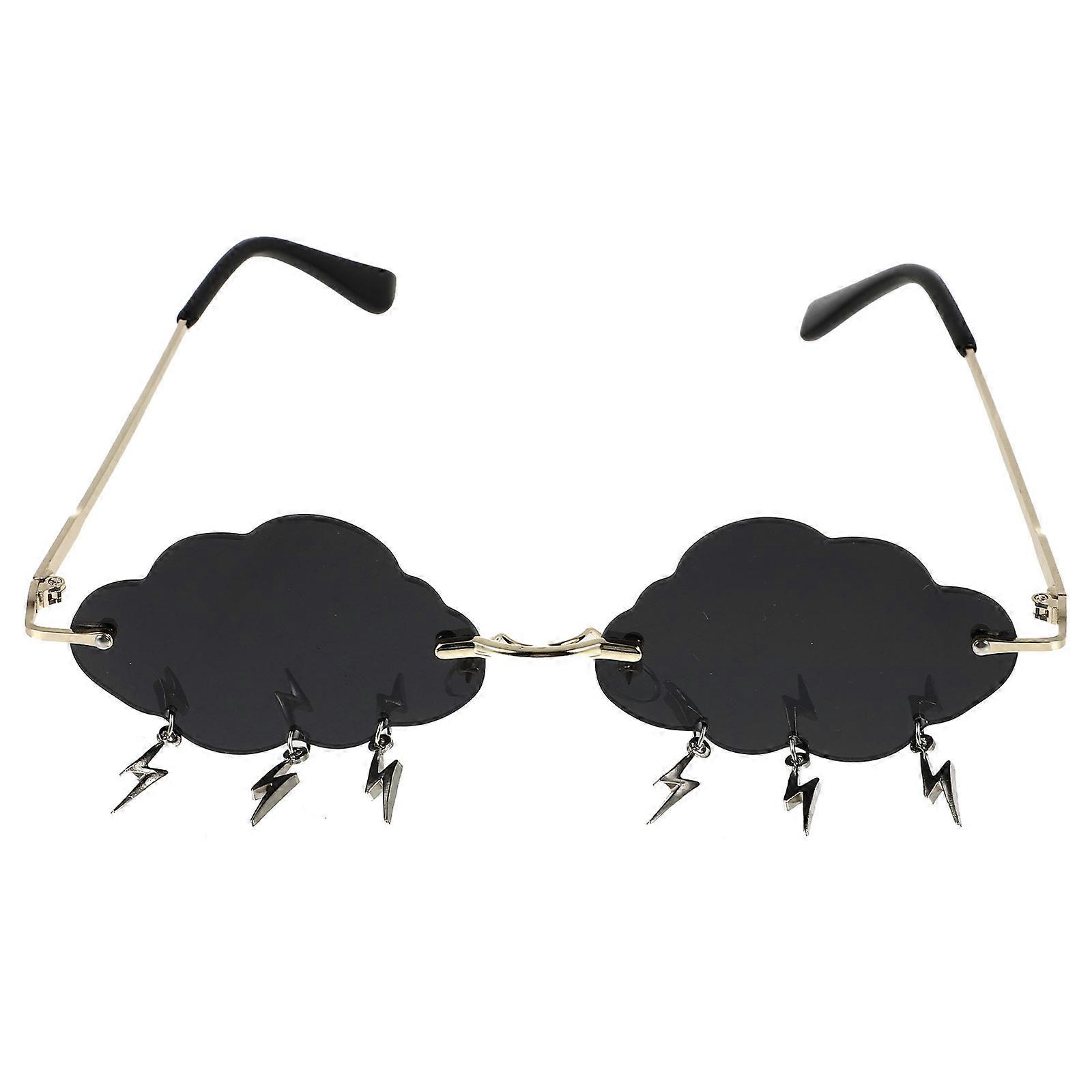 Frameless Cloud Shaped Sunglasses Stylish Eye Protection for Indoor Activities and Parties