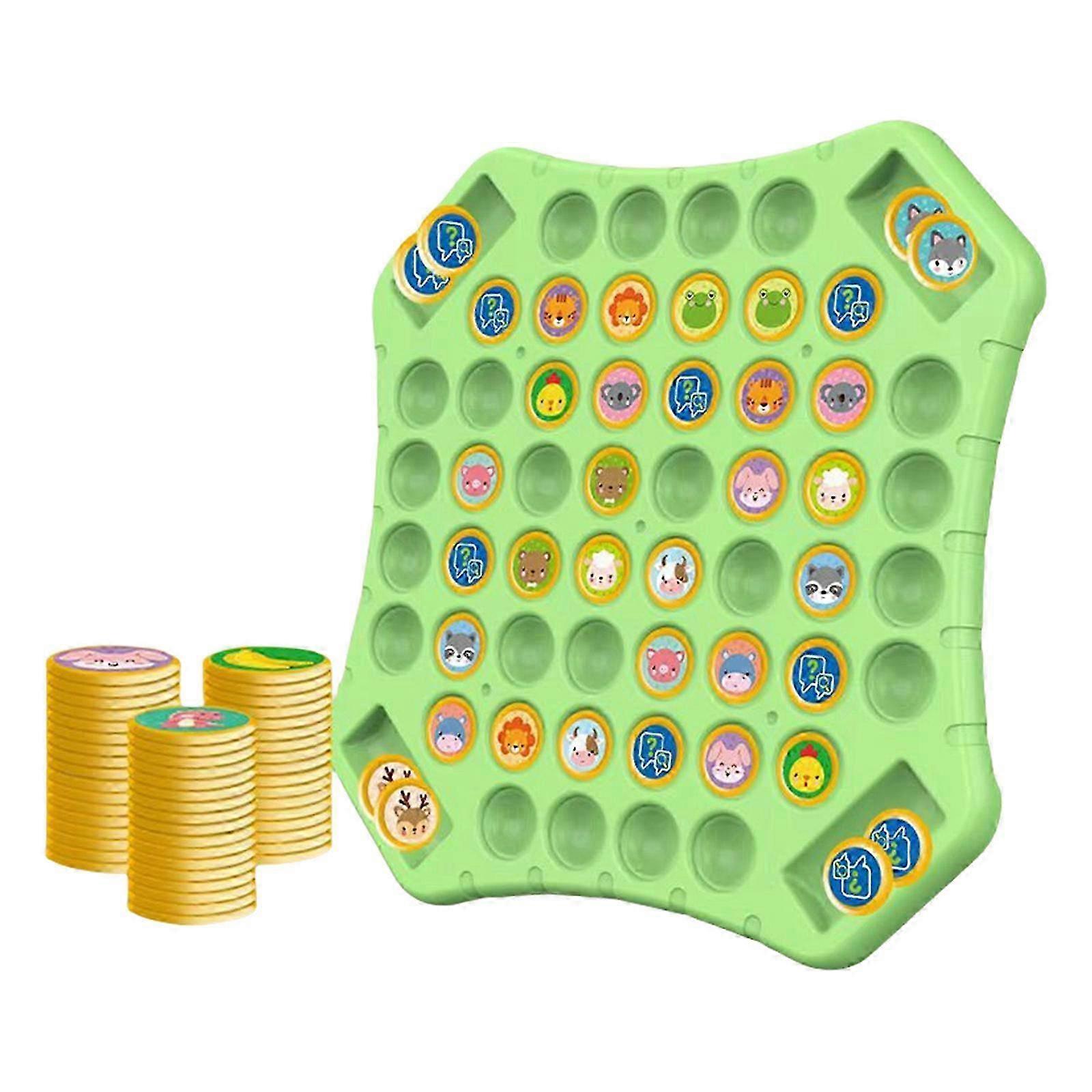 Multiplayer Animal/Fruit Theme Board Game Toy for Kids with Flip Chess for Family Gathering Classroom Activity Supply 2025