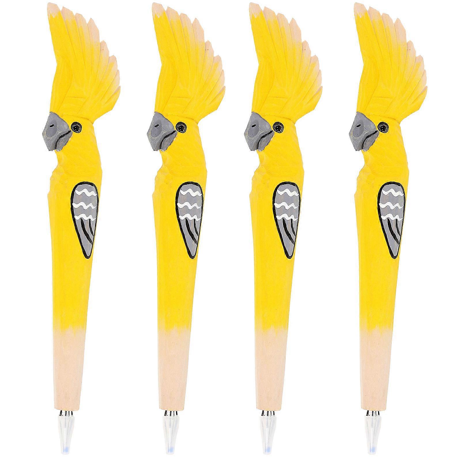 Writing Ballpoint Pen Composite Material School Use Students Red 20x5cm 4Pcs