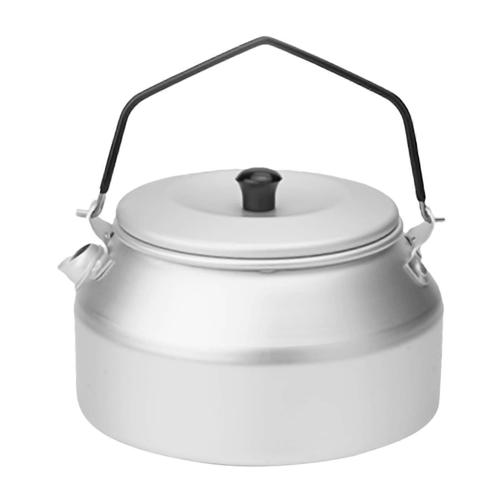 Camp Kettle 1L Aluminium Camping Tea Kettle with Handle | Portable Boiling Pot for Hiking, Backpacking, and Picnics