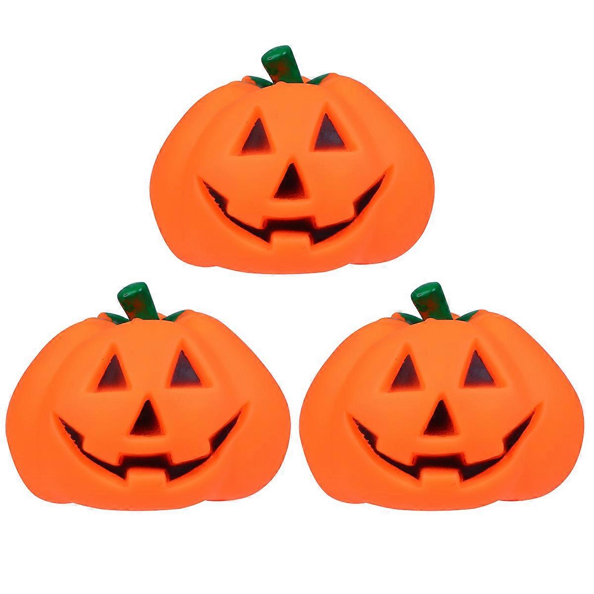 Dog Sound Toy Pumpkin Shape for Training 3Pcs Bright Assorted Colors