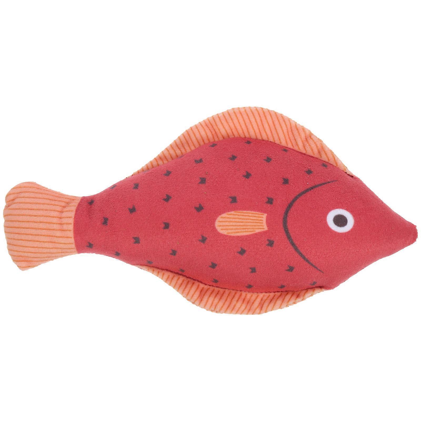Interactive Cat Toy Fish Shaped Plush Cat Toy Red 20x8cm Kitten Chew Toys 1Set