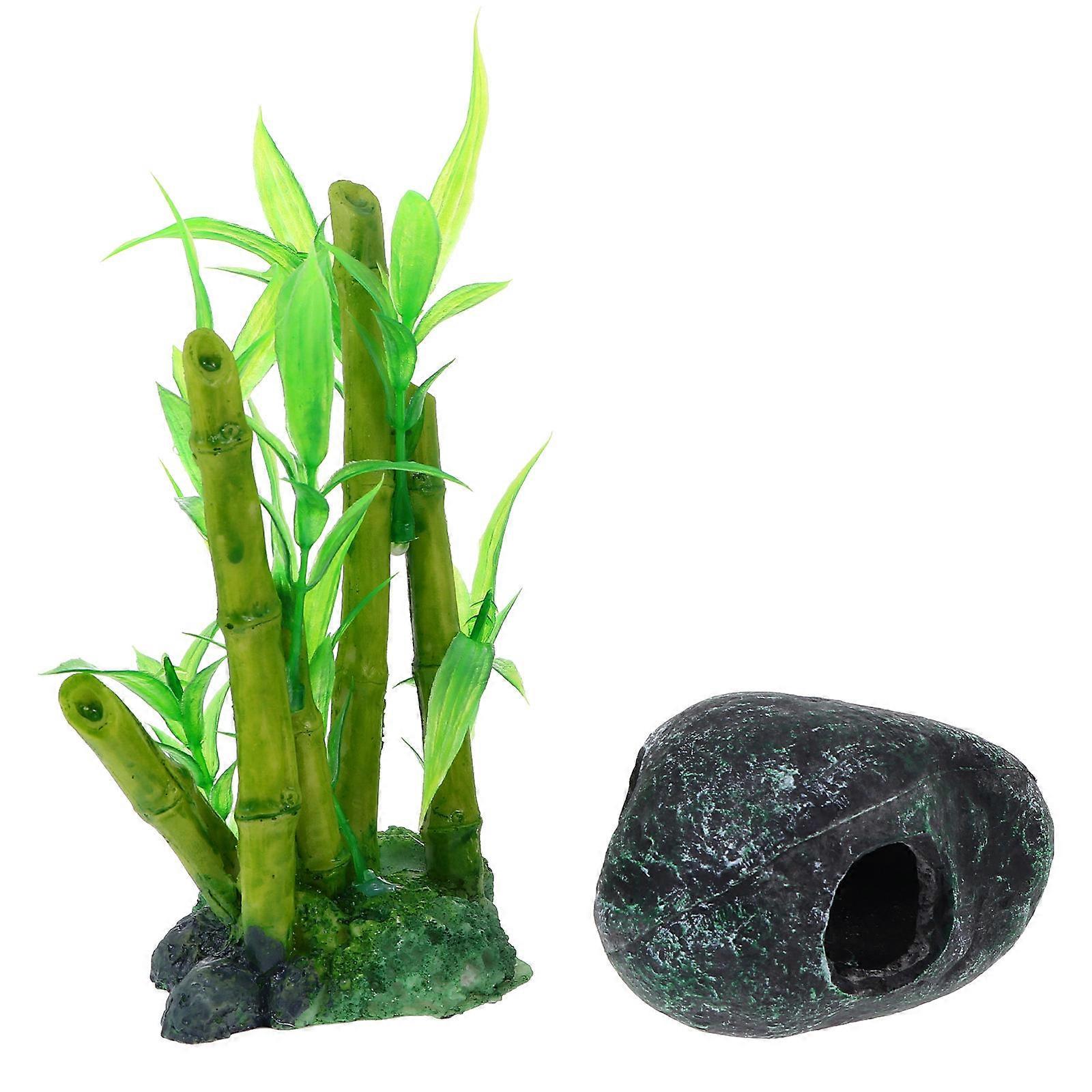 Aquarium Stone Cave and Artificial Hill Set of 1 Perfect for Fish Tank Decoration Resin Lifelike