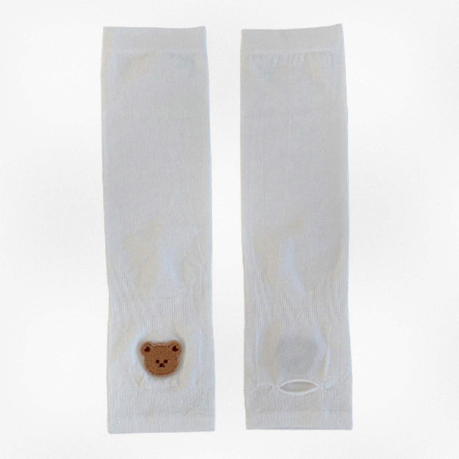 2kpl lasten aurinkosuojavarsihihat, viilentävät UV-suojat liukastumista estävät jääsilkkivarren suojat pojille ja tytöille, valkoinen karhu muotoilu