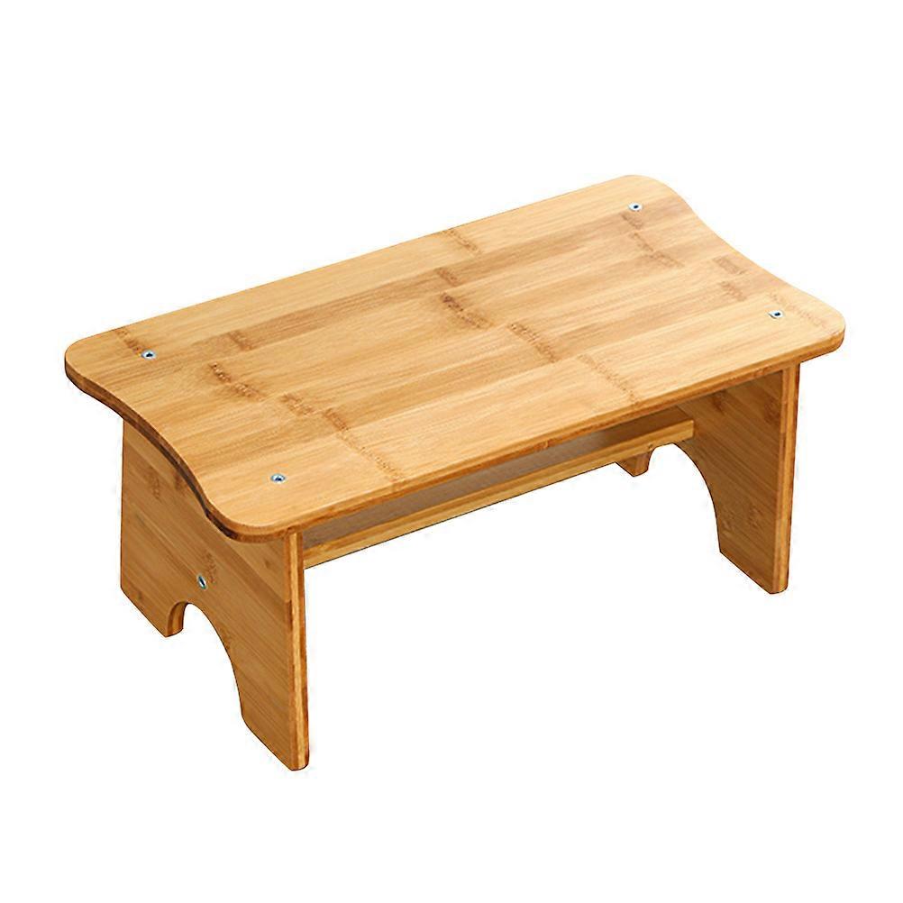 Slip Resistant Wooden Toilet Footstool Step Stool for Bathroom Use Stable Design for Adults and Potty Training
