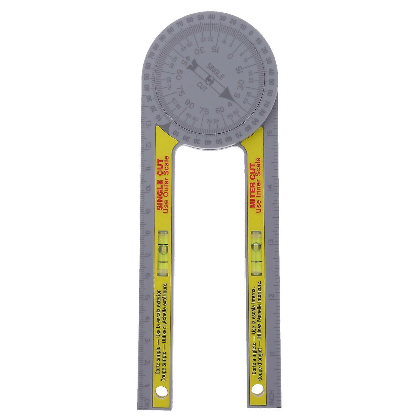 Angle Ruler Protractor Manual Angle For Woodworking Projects Carpenters Tool Plastic 1Set