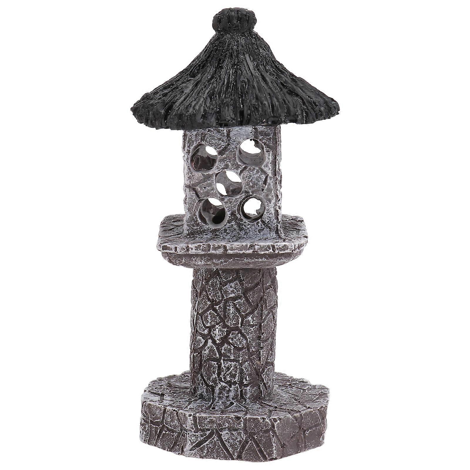 Aquarium Shrimp Hideout Decorative Fish Tank Hiding Model Shrimp House Prop Dark Grey No Fading or Discoloration 1Pc