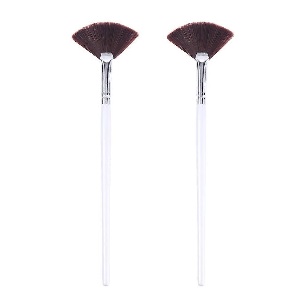 2Pcs Face Mask Brush with Synthetic Fiber for Even Application Compact Size Portable for Women