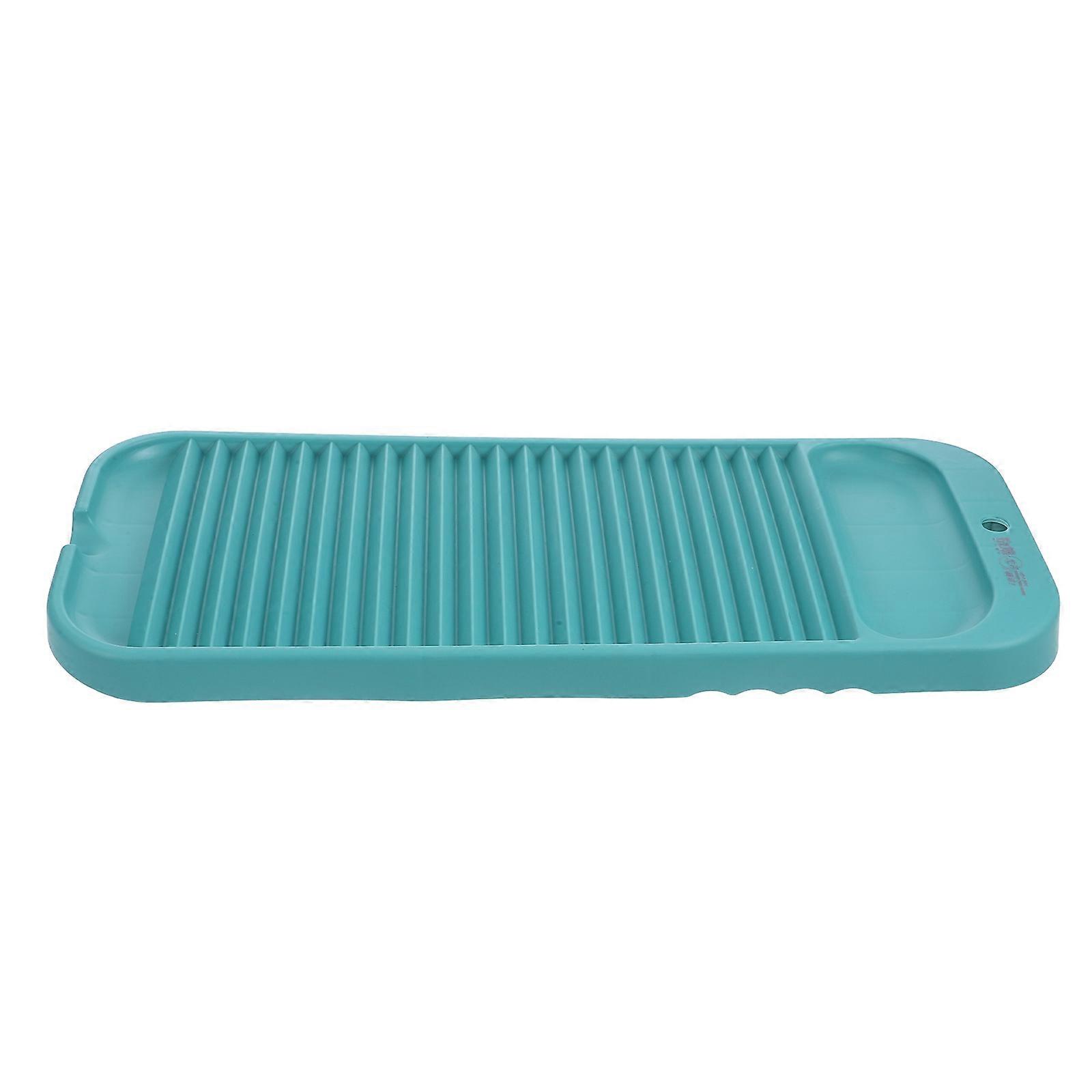 Wash Board For Laundry Hand Washing Clothes Tool Dark Green 45.00X18.00X2.50CM Portable Soap Holding 1Pack