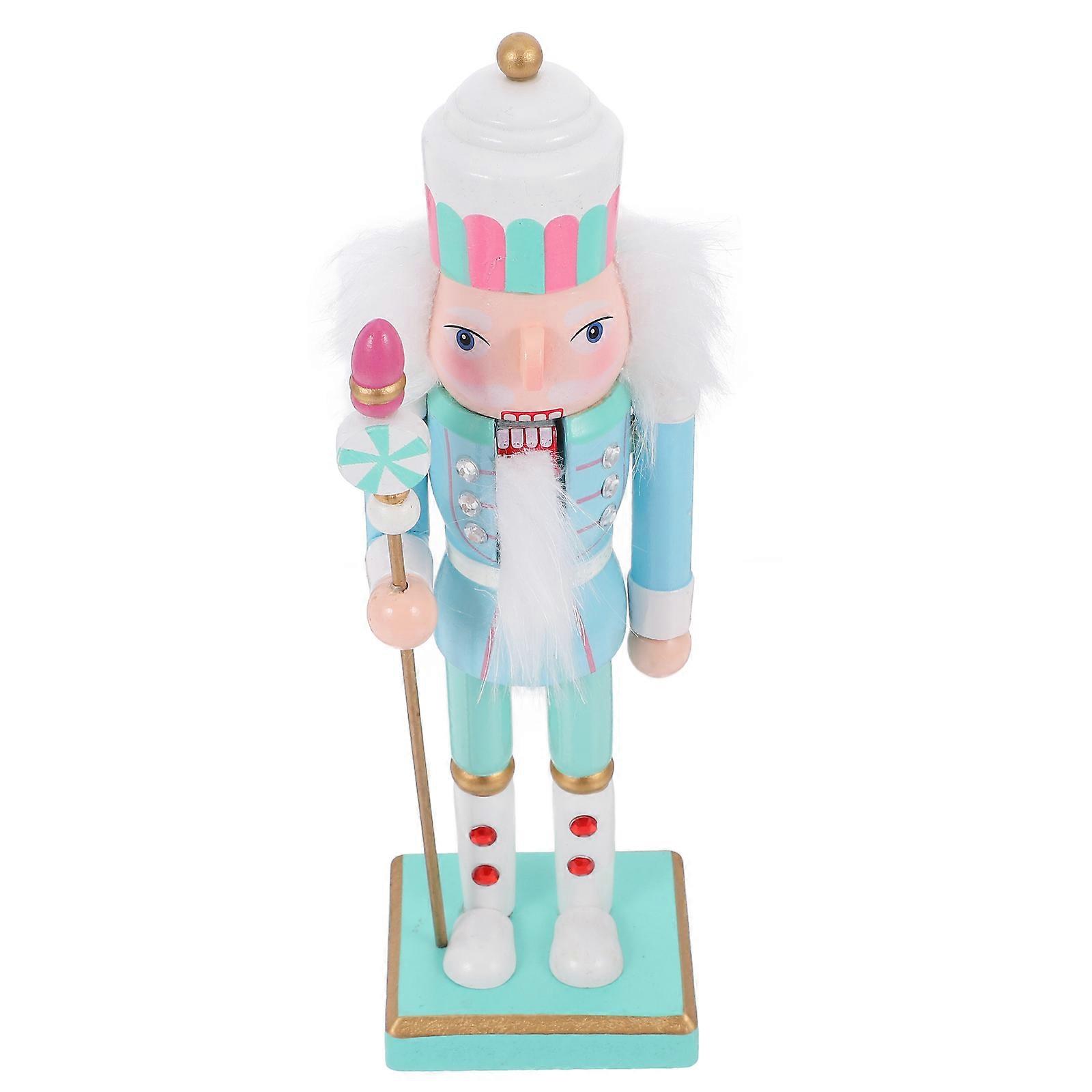 Macaron Colored Cartoon Nutcracker Ornament for Christmas Tree, Festive Holiday Decoration, Multi Use Home Decor