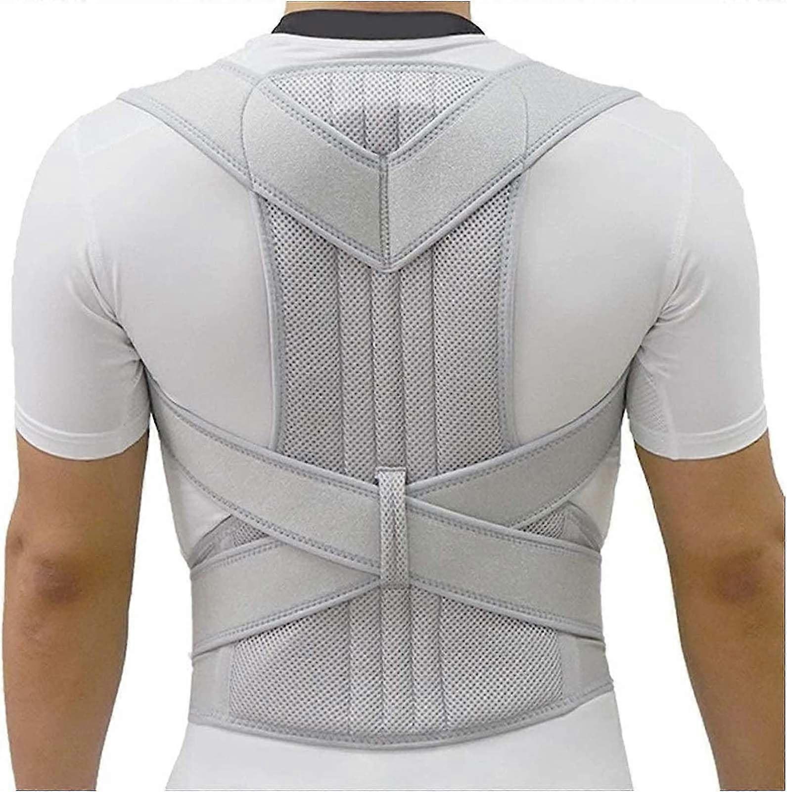Spinal posture corrector, adjustable support, fixed support plate for adults, unisex antikyphosis belt, M (S) (AM) A M