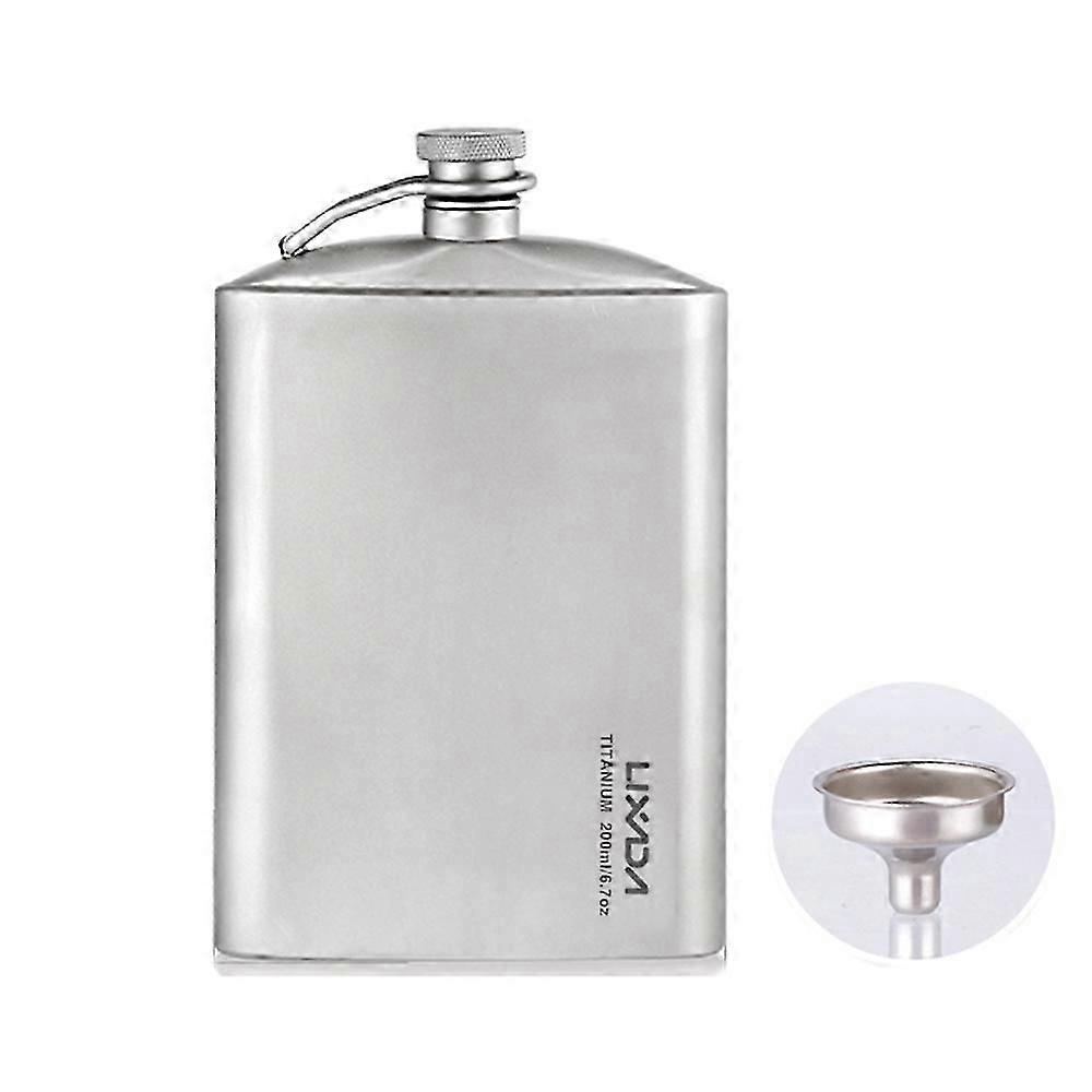 2025 Latest Model 200ml Leakproof Titanium Flask Alcohol Whisky Wine Flask for