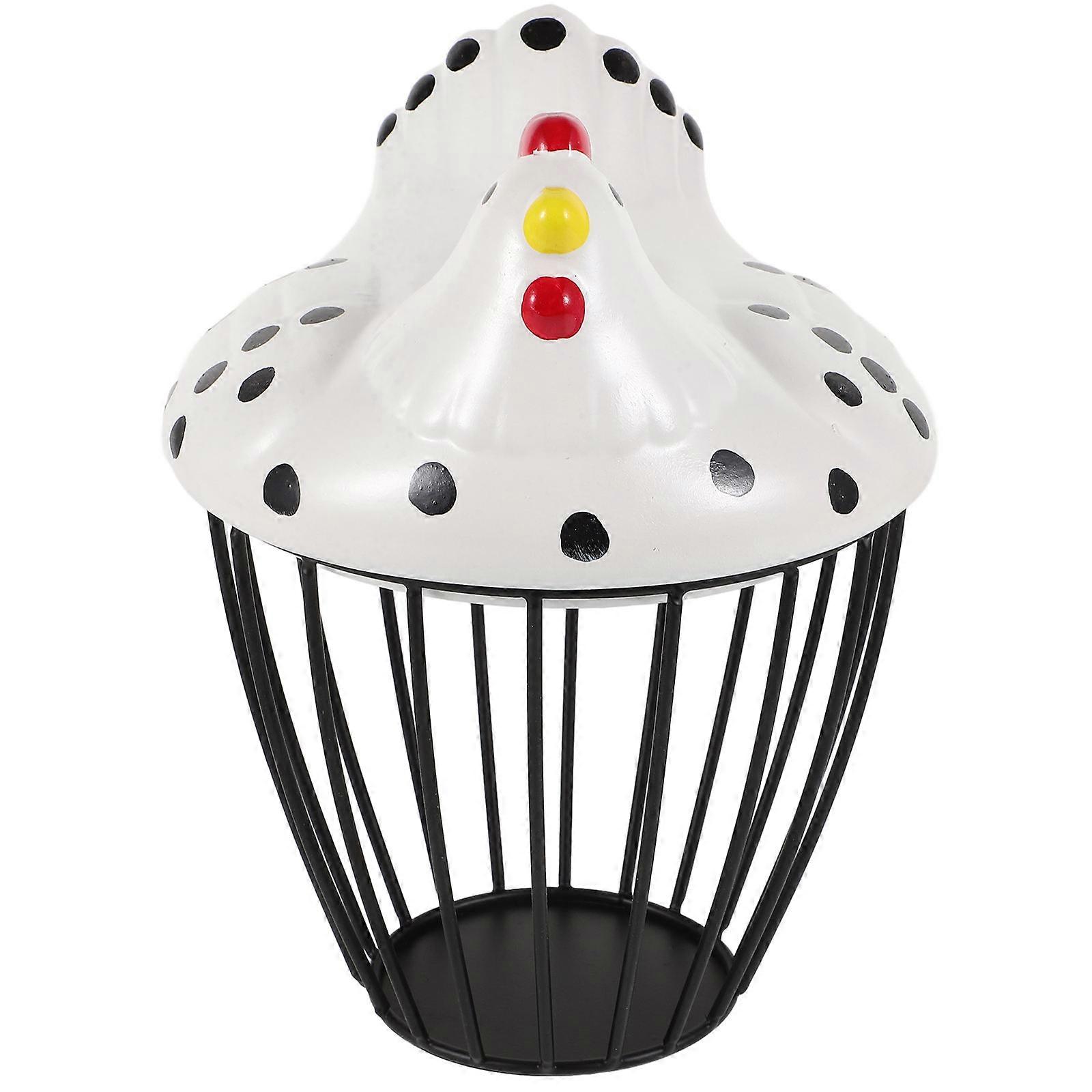 Chicken Egg Basket Metal Wire Egg Storage Container Multi Color For Home Use 1Pcs