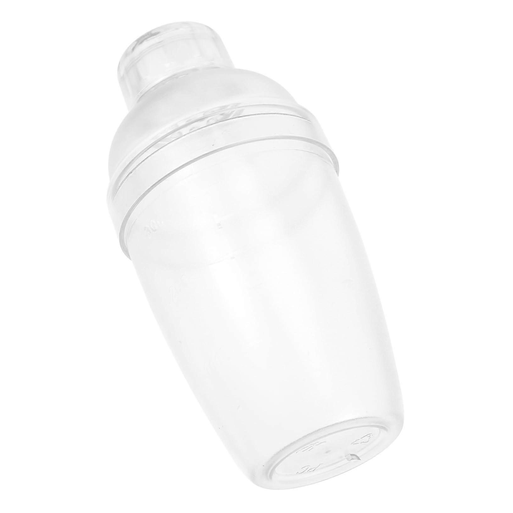 Cocktail Shaker with Integrated Measuring Scale, Transparent Mixer for Cocktails and Protein Shakes, Easy to Clean