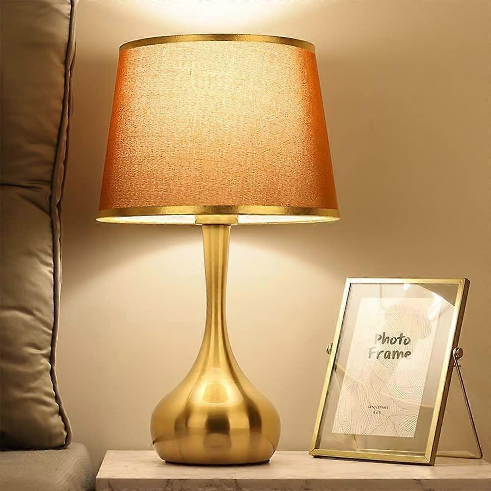 E27 Table Lamp, Table Lamp, Bedside Lamp, Modern Table Lamp, Bedroom Lamp, Vintage Linen Lampshade, Bedside Table Light Decoration, Desk Lights (B)
