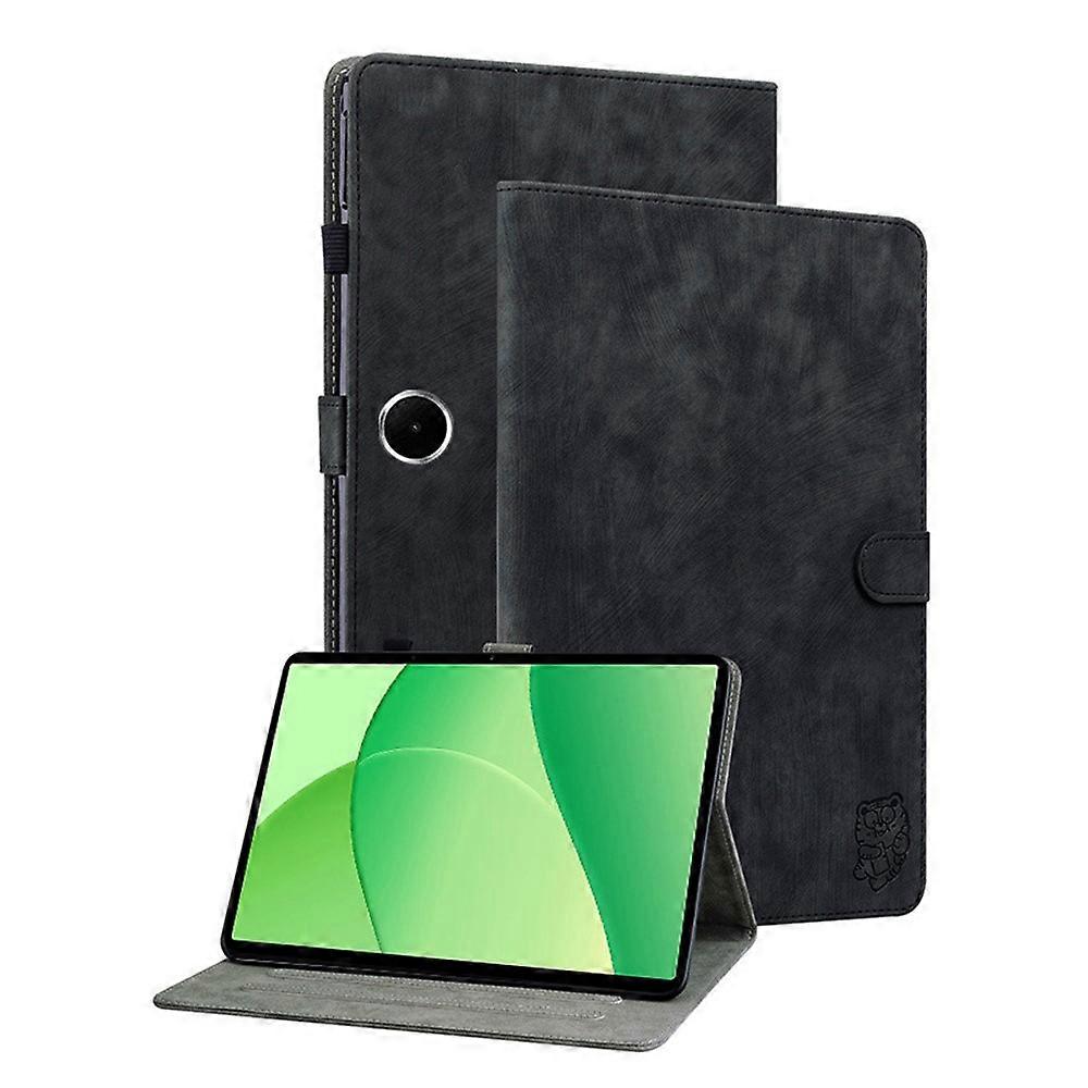 Compatible For Oppo Pad SE Case Tiger Imprint Anti-Scratch PU Leather Tablet Cover