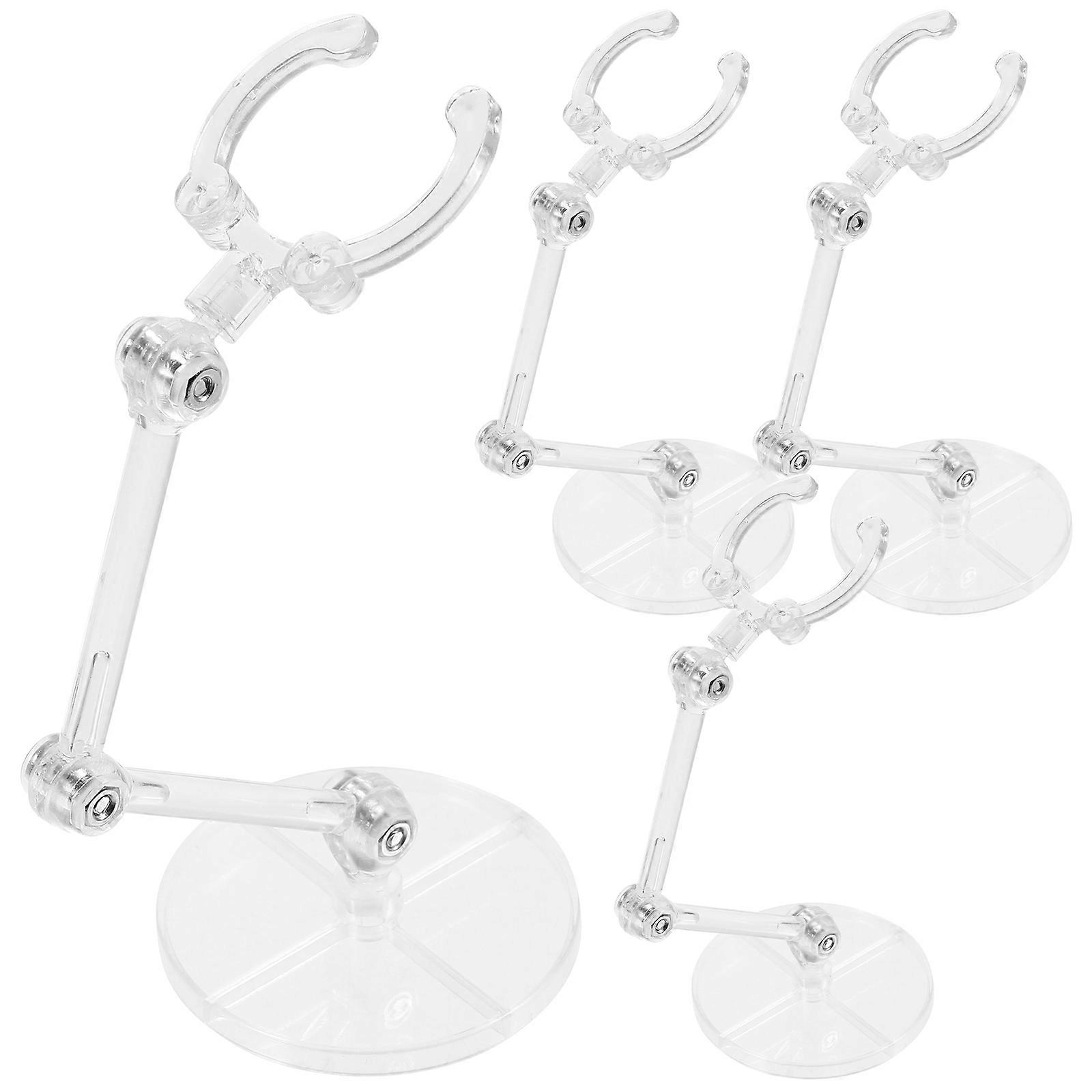Transparent Wear Resistant Doll Display Stands   4pcs Set, Sturdy Brackets for Action Figures & Dolls, Versatile Bases for Display and Storage