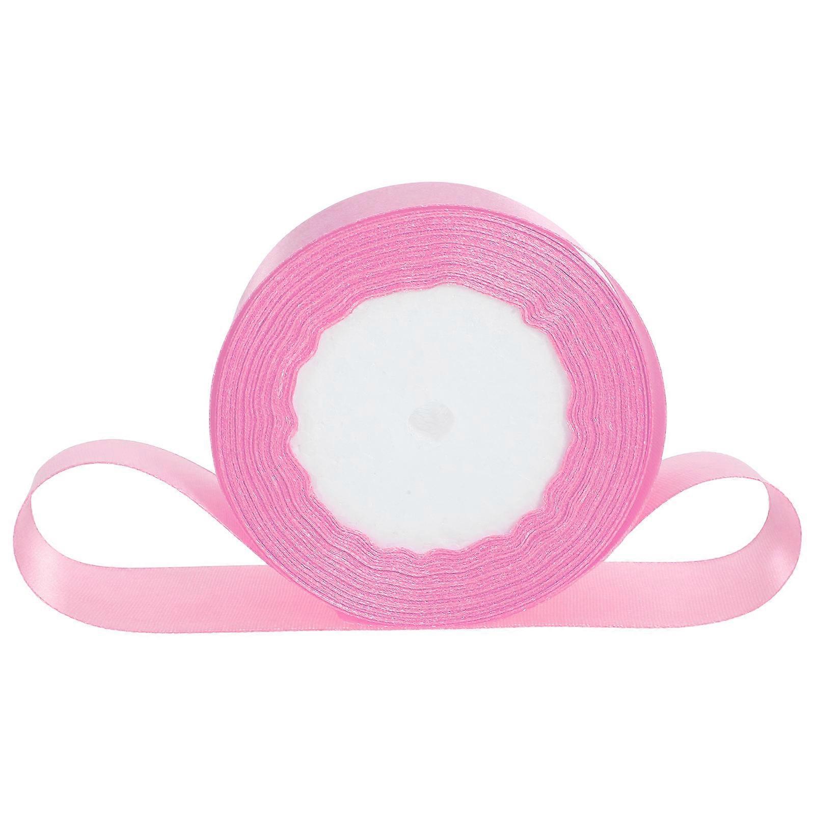 Package Ribbon For Craft Pink Polyester Simple Design Summer Events 2200x4cm 1 Roll